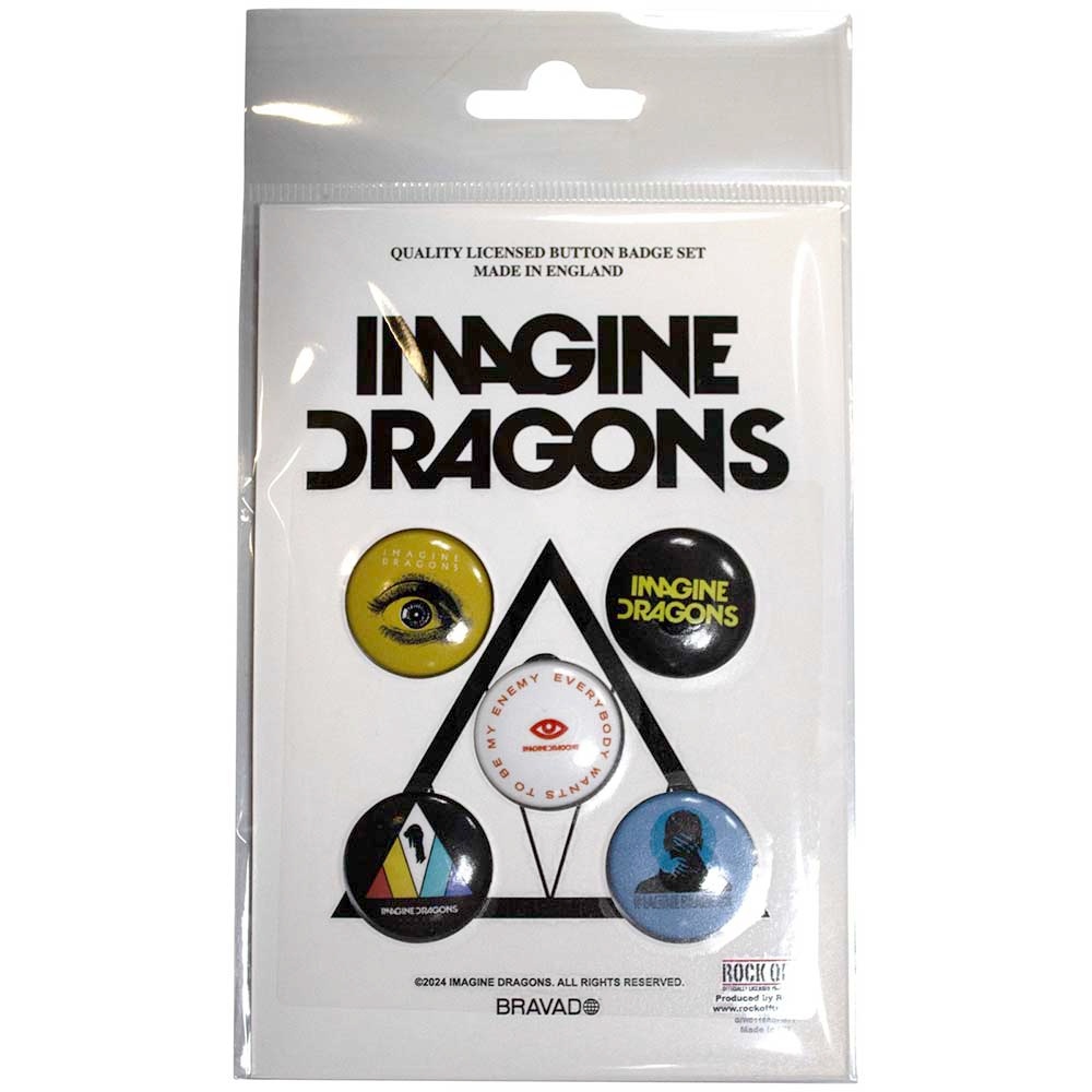 Imagine Dragons - Enemy Badge/button - Set van 5 - Multicolours
